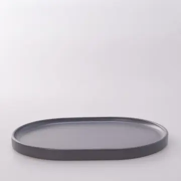 Victoria Oval Tepsi Büyük  Gri