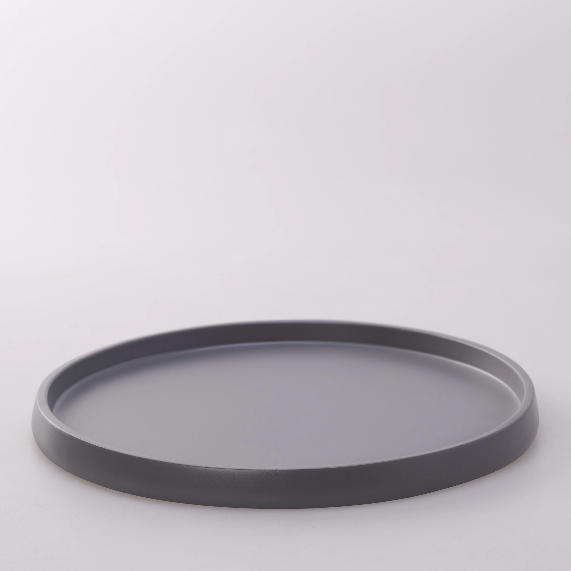 Victoria Yuvarlak Tepsi Gri