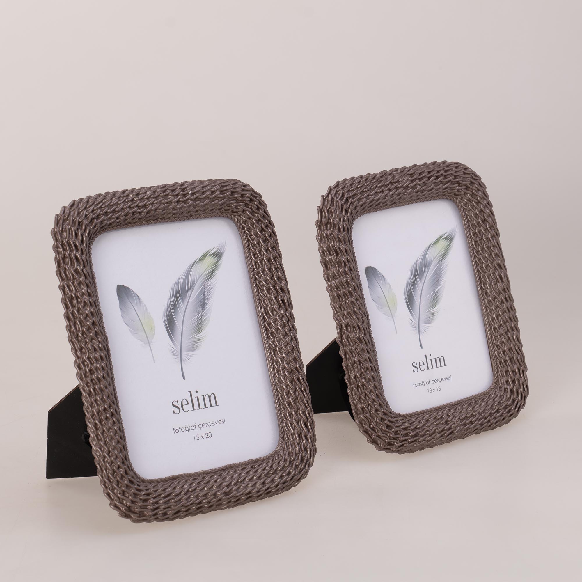 15x20 Chain Çerçeve Taupe