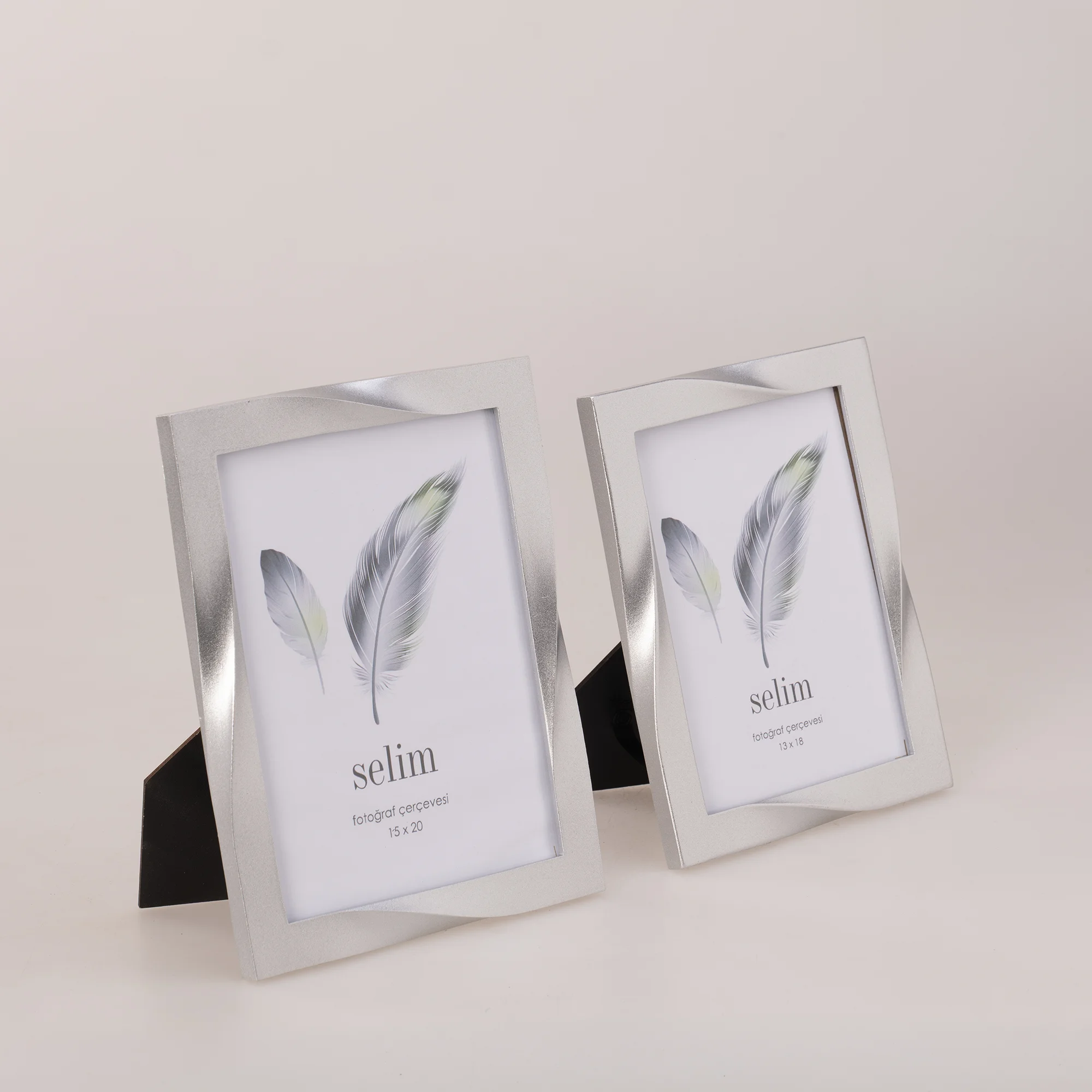 15x20 Curved Çerçeve Gümüş