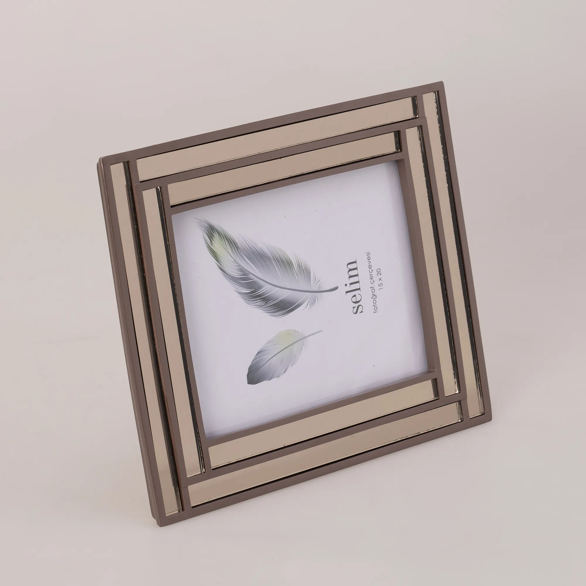 15x20 Lara Aynalı Çerçeve Taupe