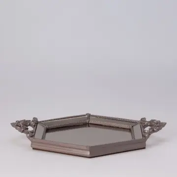 Altıgen Aynalı Tepsi Taupe