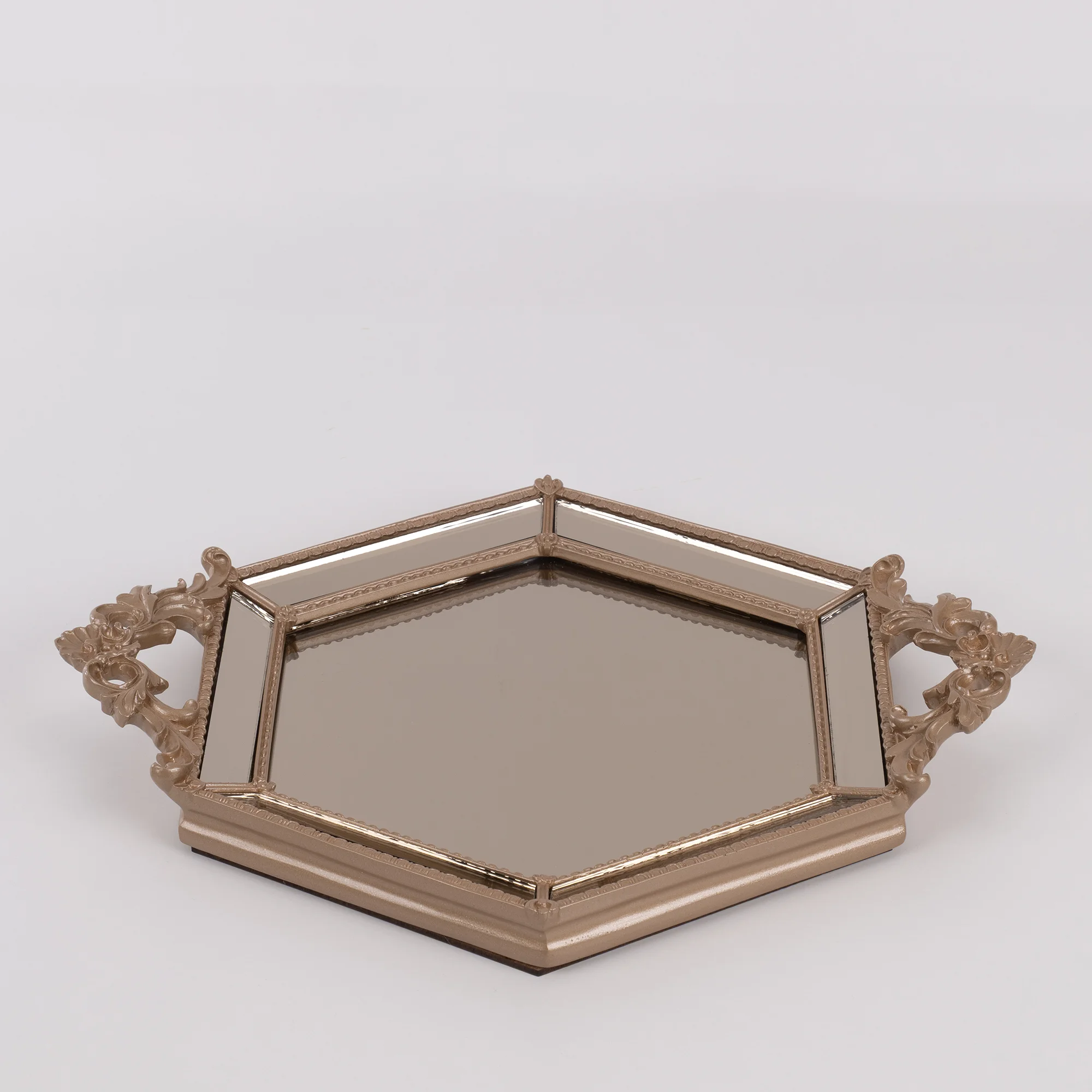 Altıgen Aynalı Tepsi Vizon