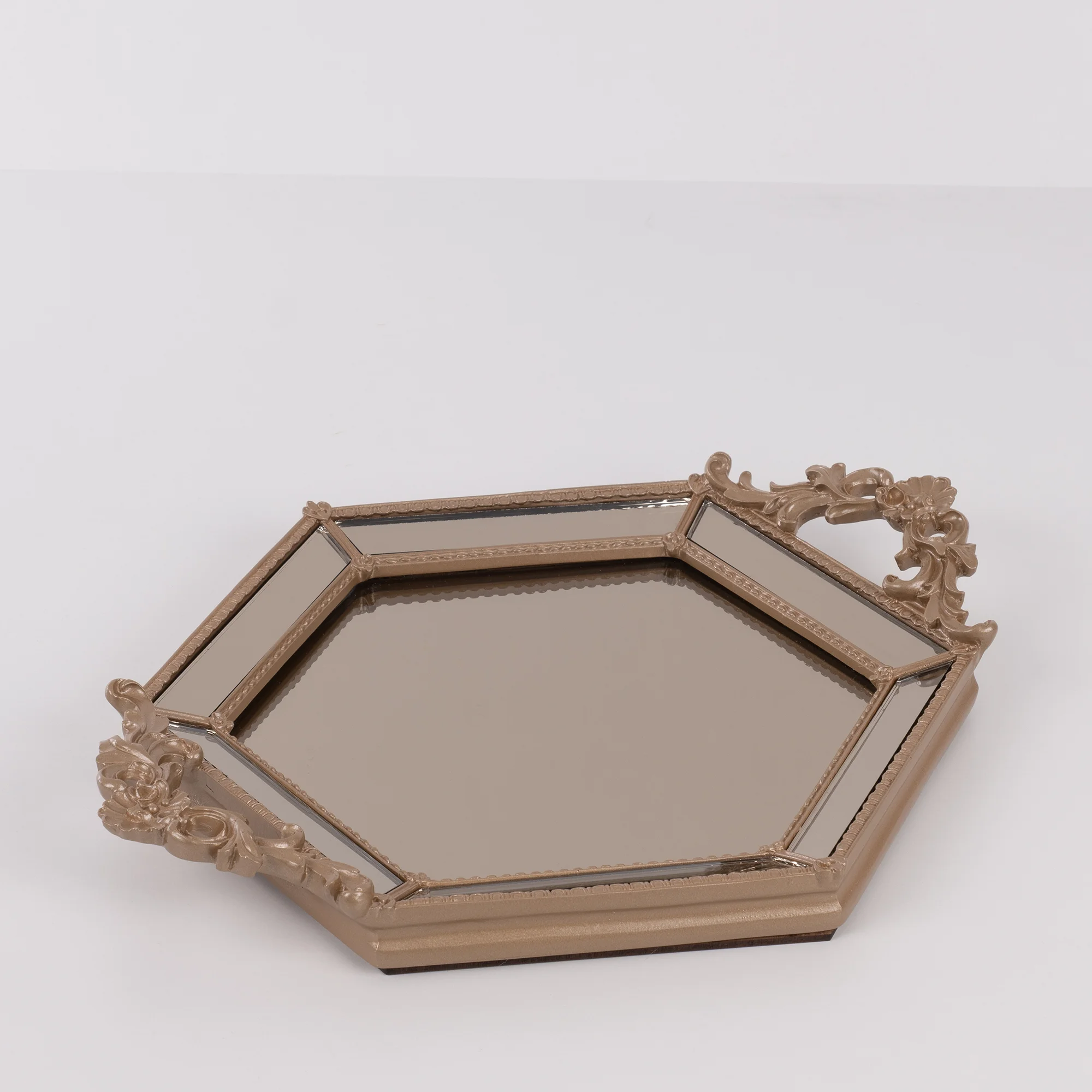 Altıgen Aynalı Tepsi Vizon