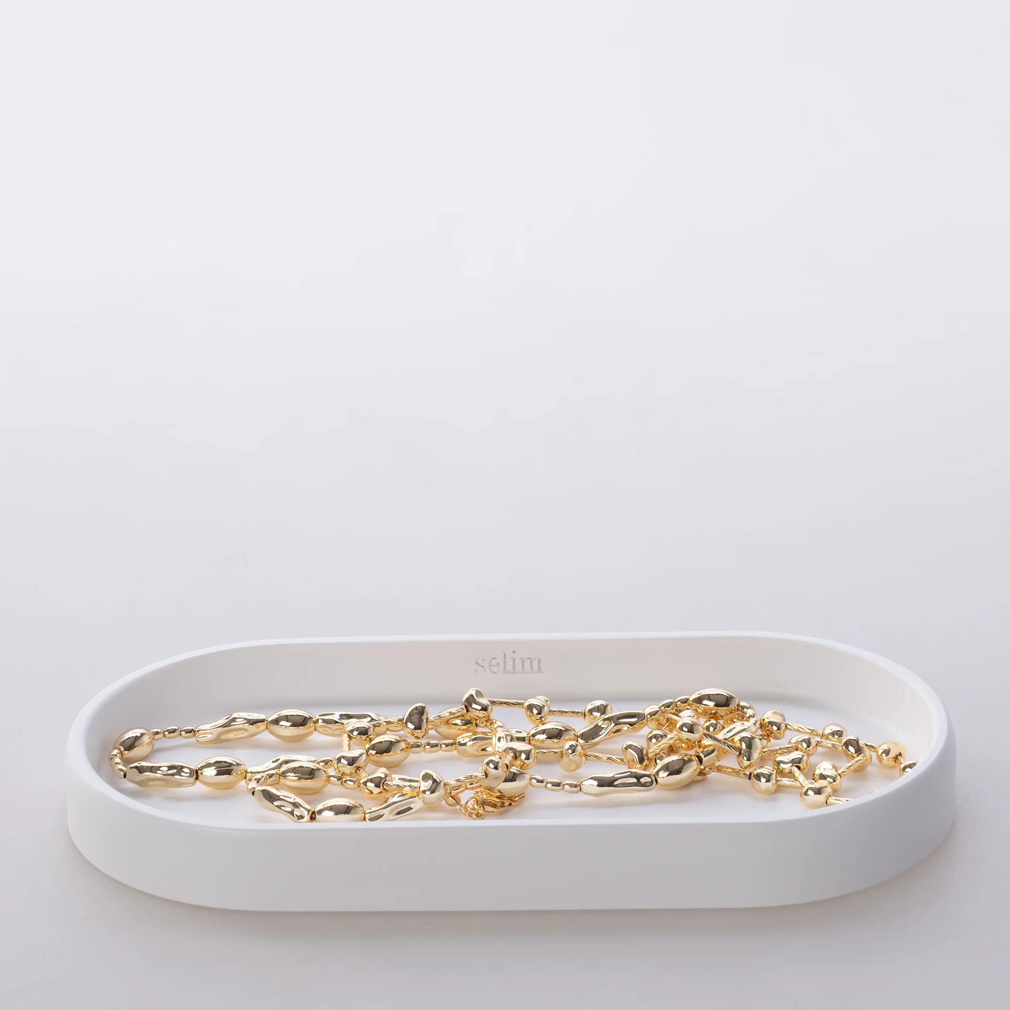 Tiny Oval Tepsi Beyaz