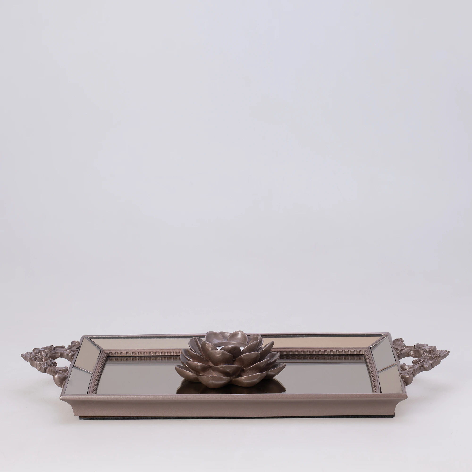 Julia  Aynalı Tepsi Taupe