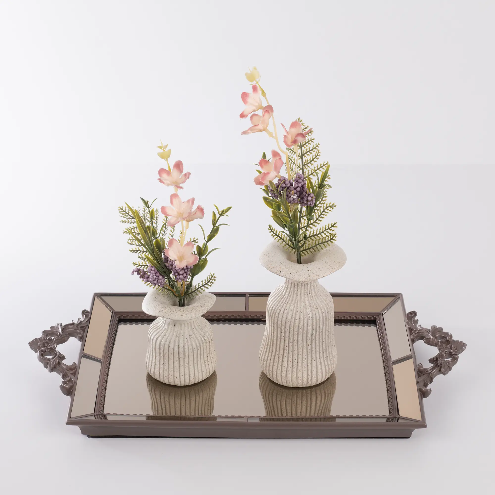 Julia  Aynalı Tepsi Taupe