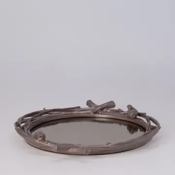 Mavera Aynalı Tepsi Taupe