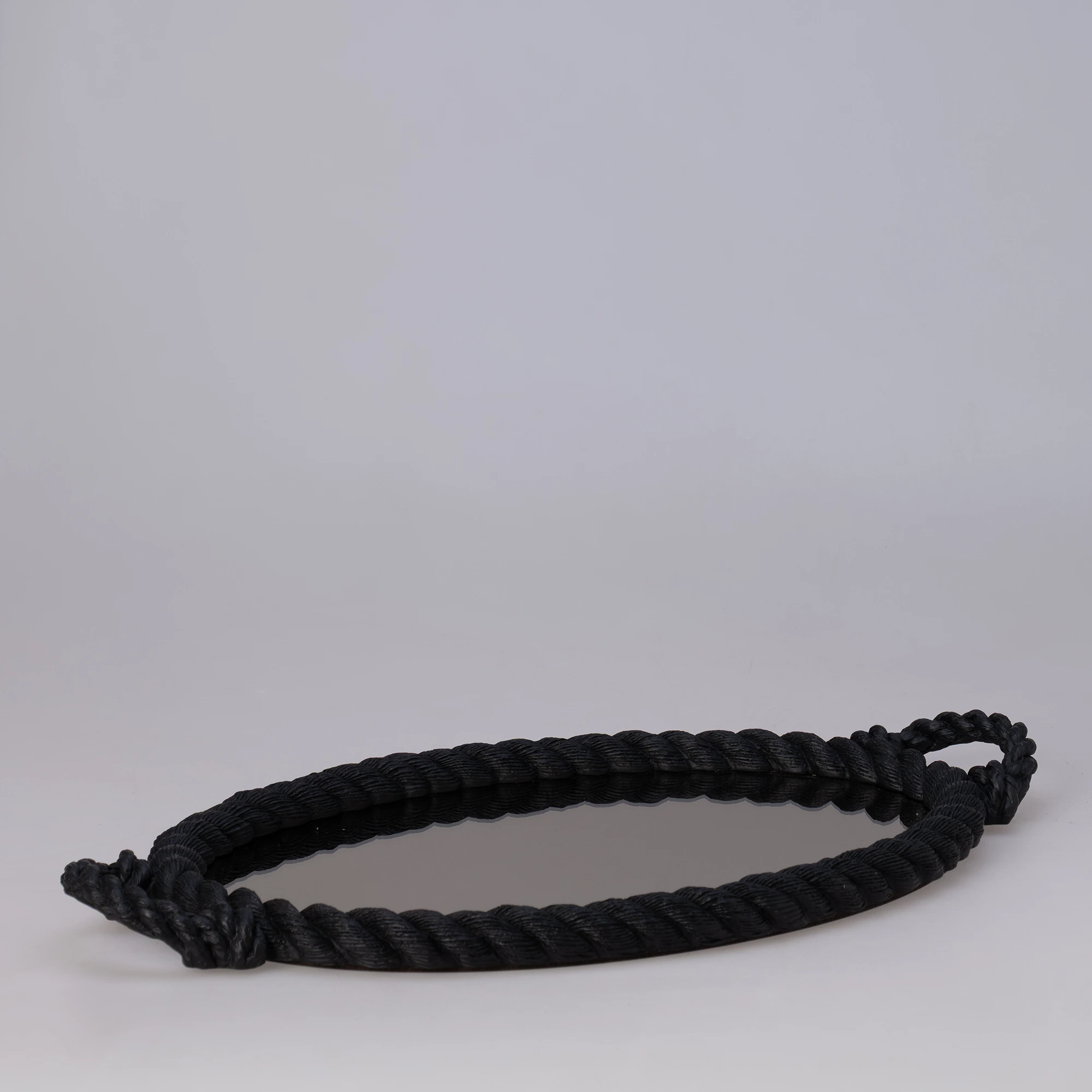 Rope Aynalı Tepsi Siyah