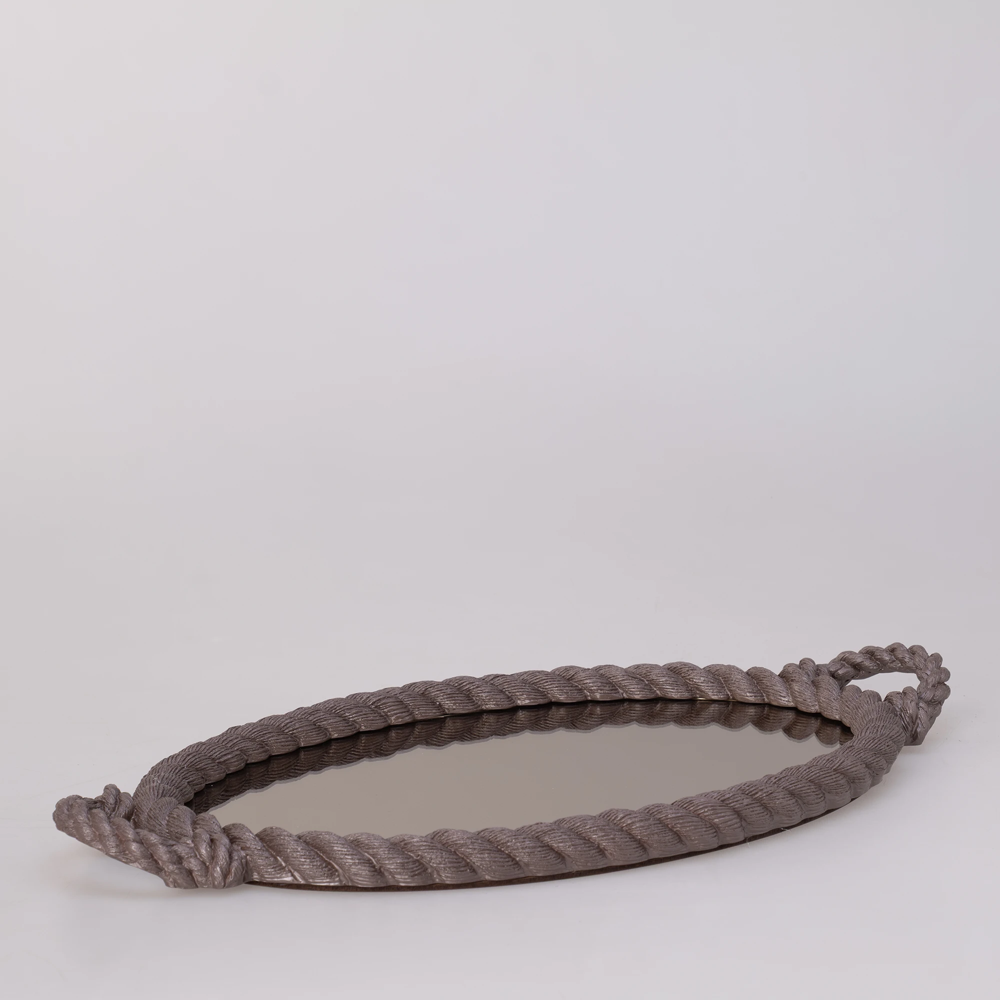 Rope Aynalı Tepsi Taupe