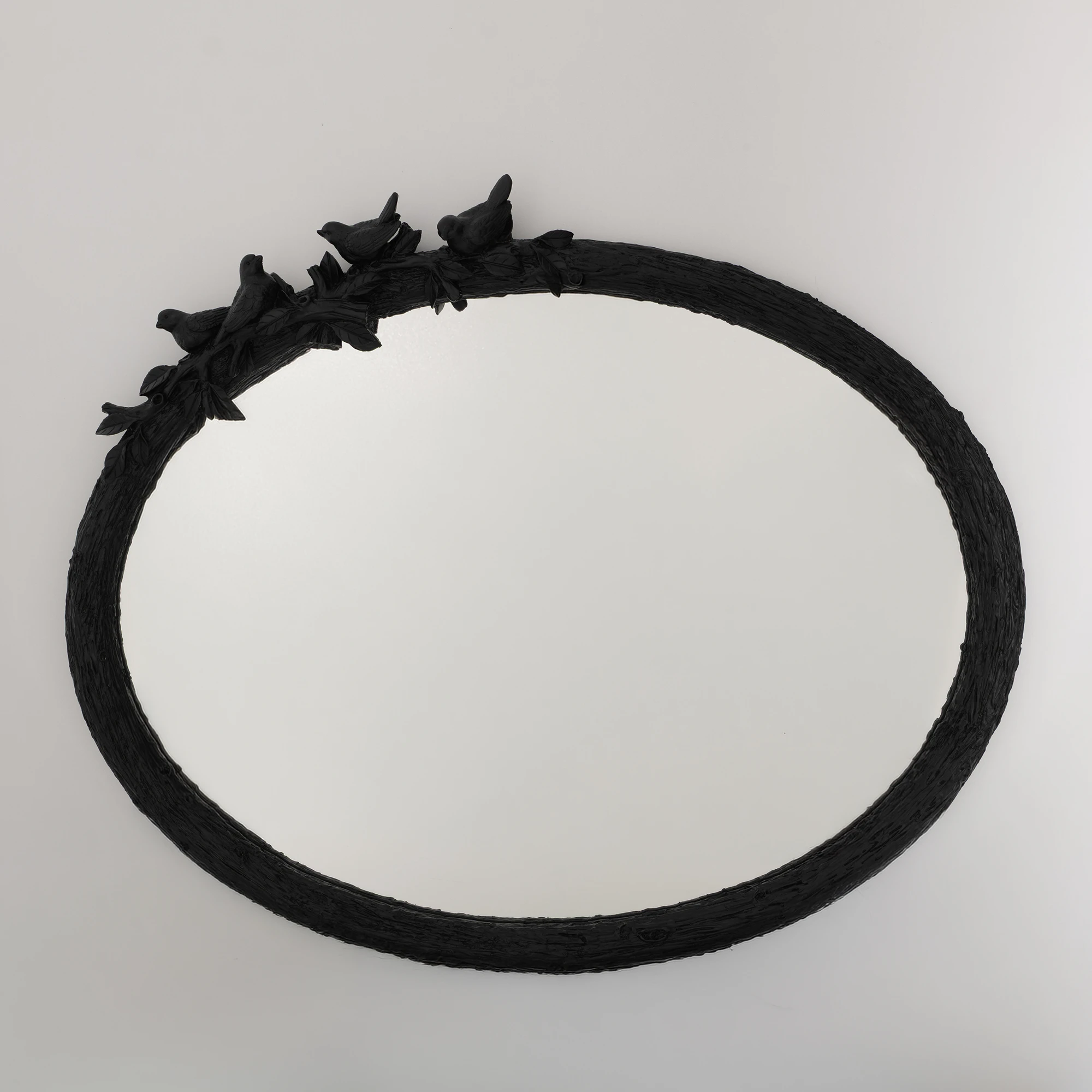 Kuş figürlü Ayna Siyah