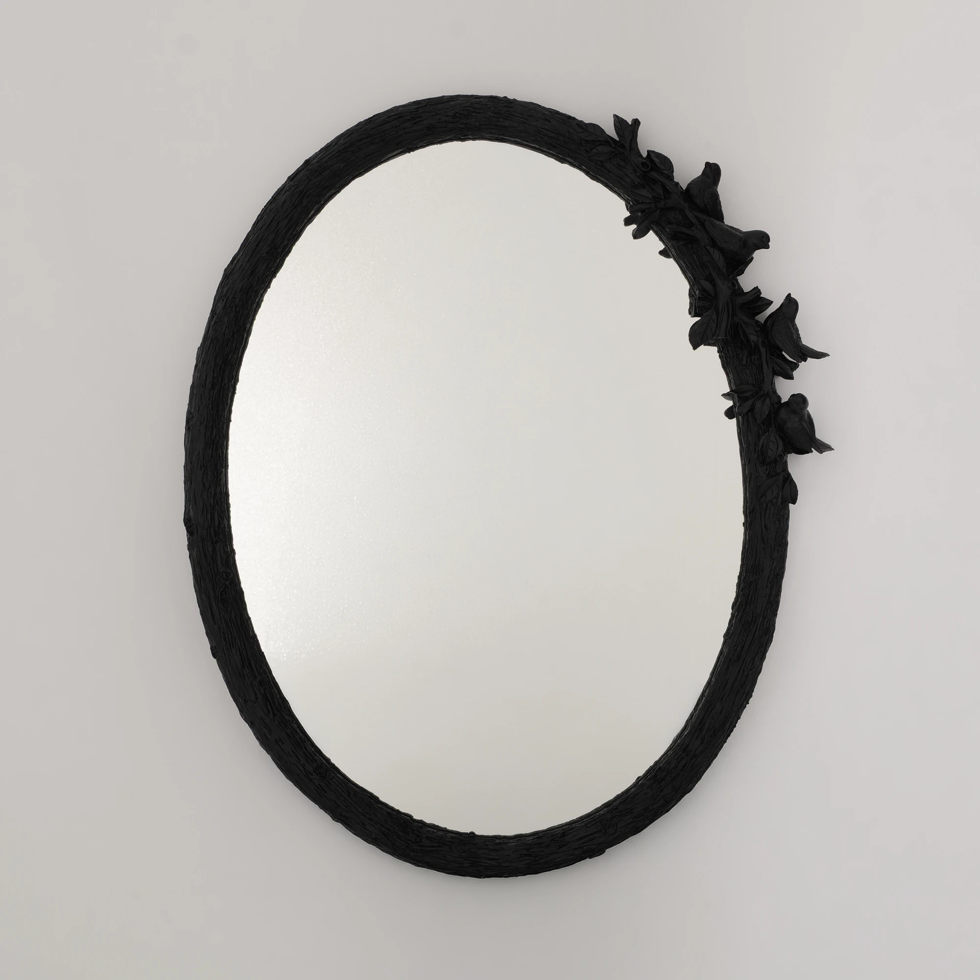 Kuş figürlü Ayna Siyah
