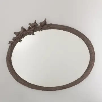 Kuş figürlü Ayna Taupe