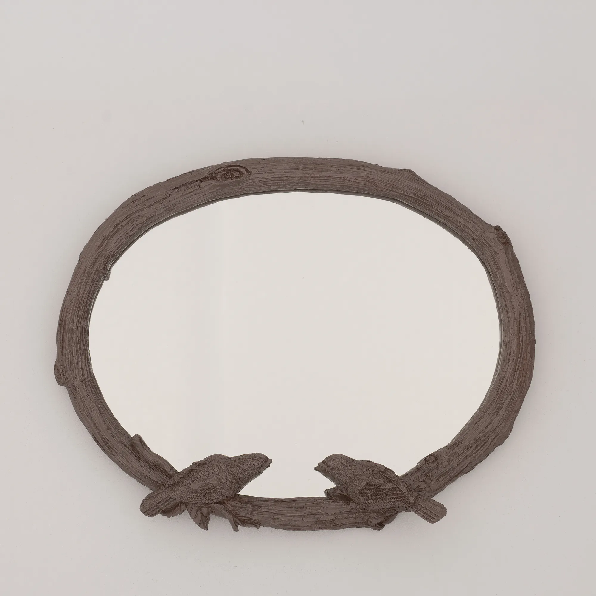 Kuşlu 3'lü  Ayna Taupe