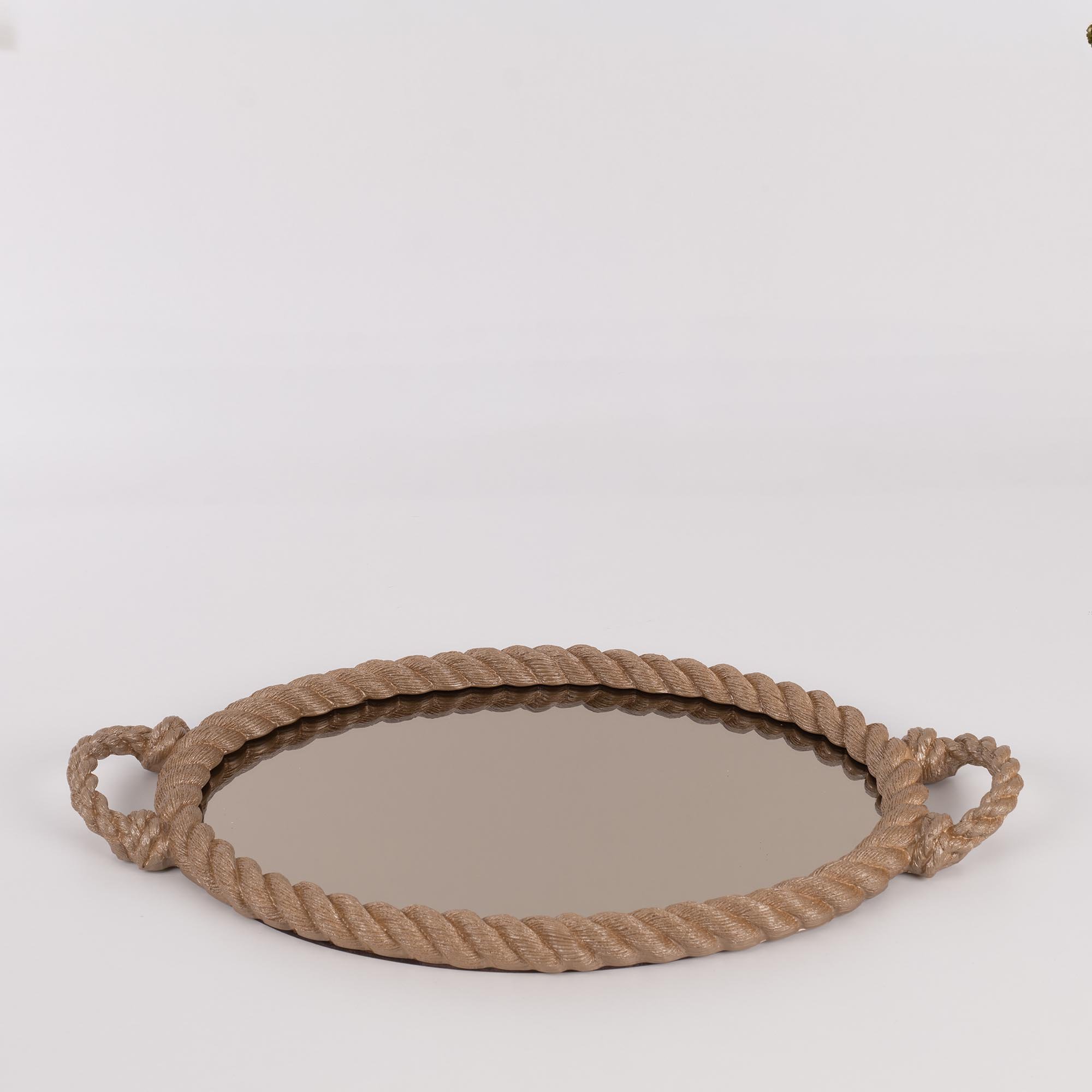 Rope Aynalı Tepsi Vizon