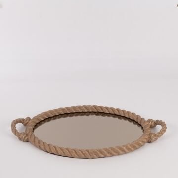 Rope Aynalı Tepsi Vizon