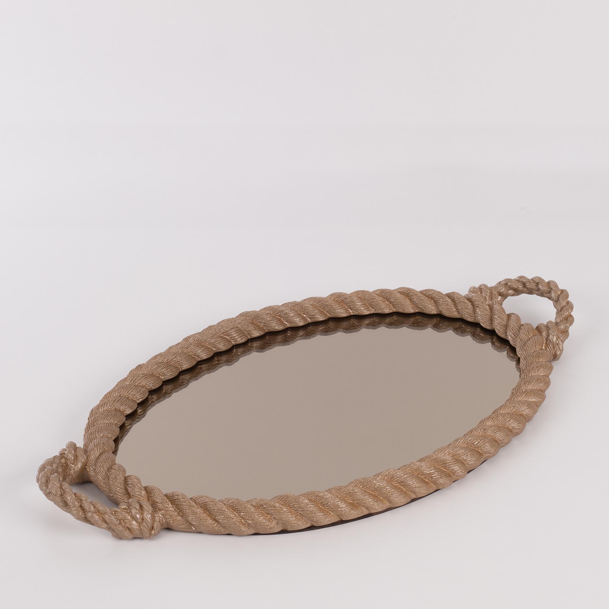 Rope Aynalı Tepsi Vizon