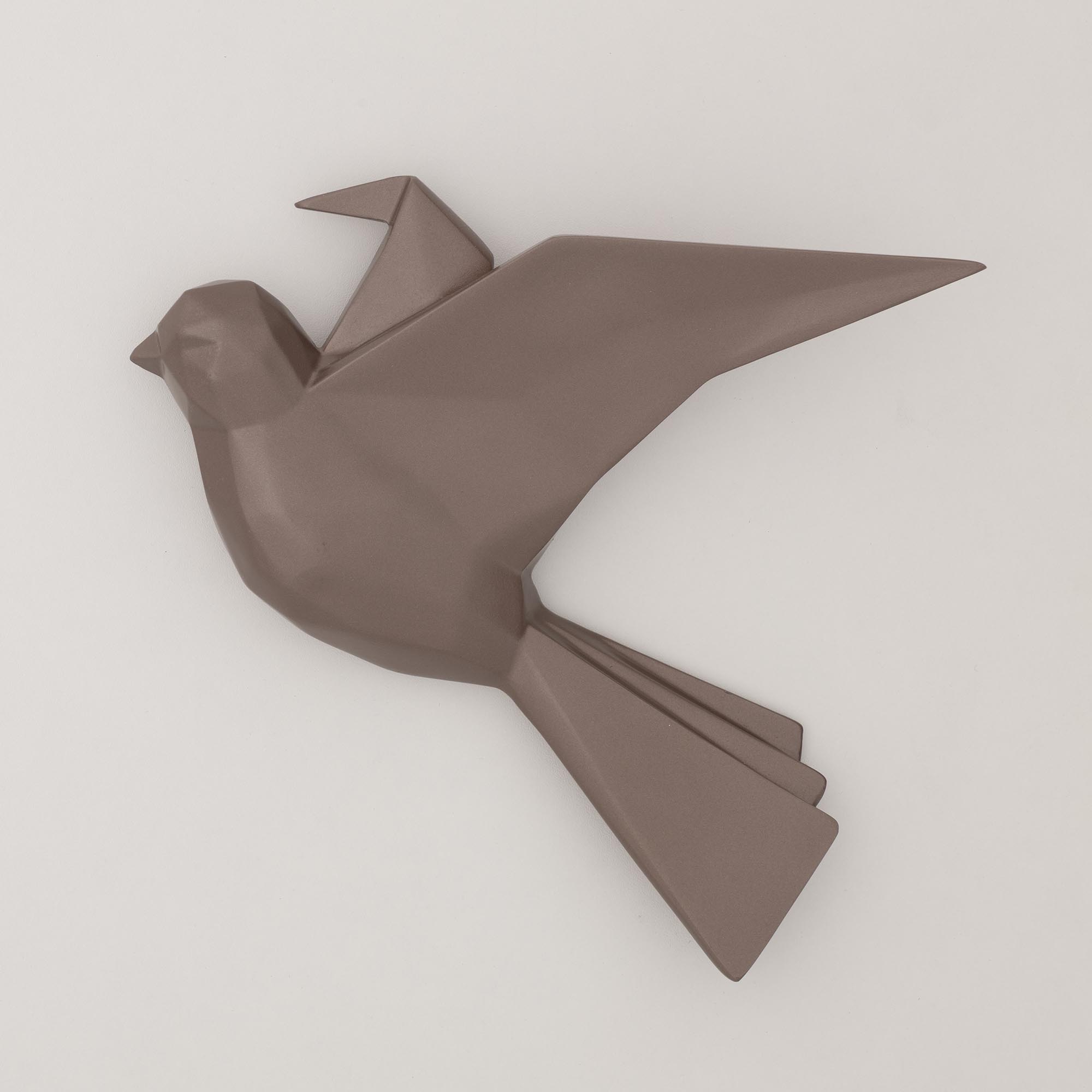 Mouette 3'lü Dekoratif Kuş Taupe