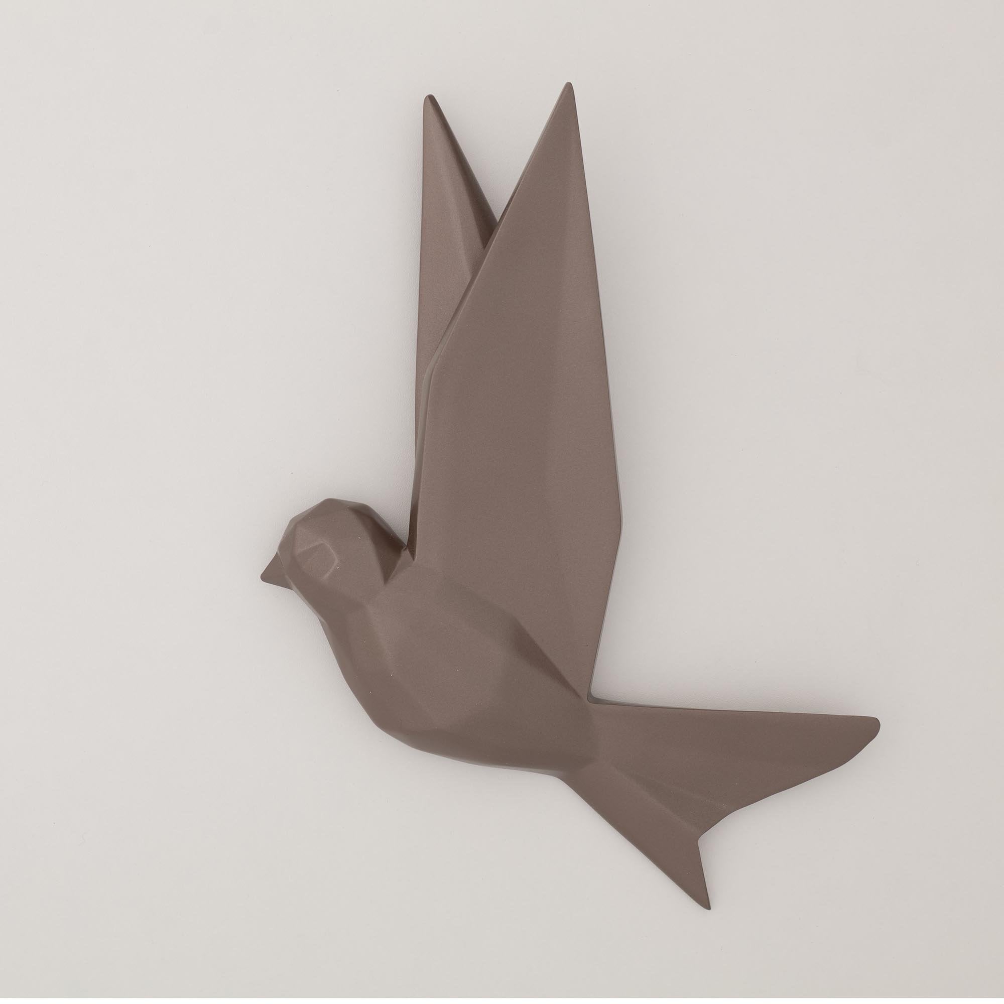 Mouette 3'lü Dekoratif Kuş Taupe