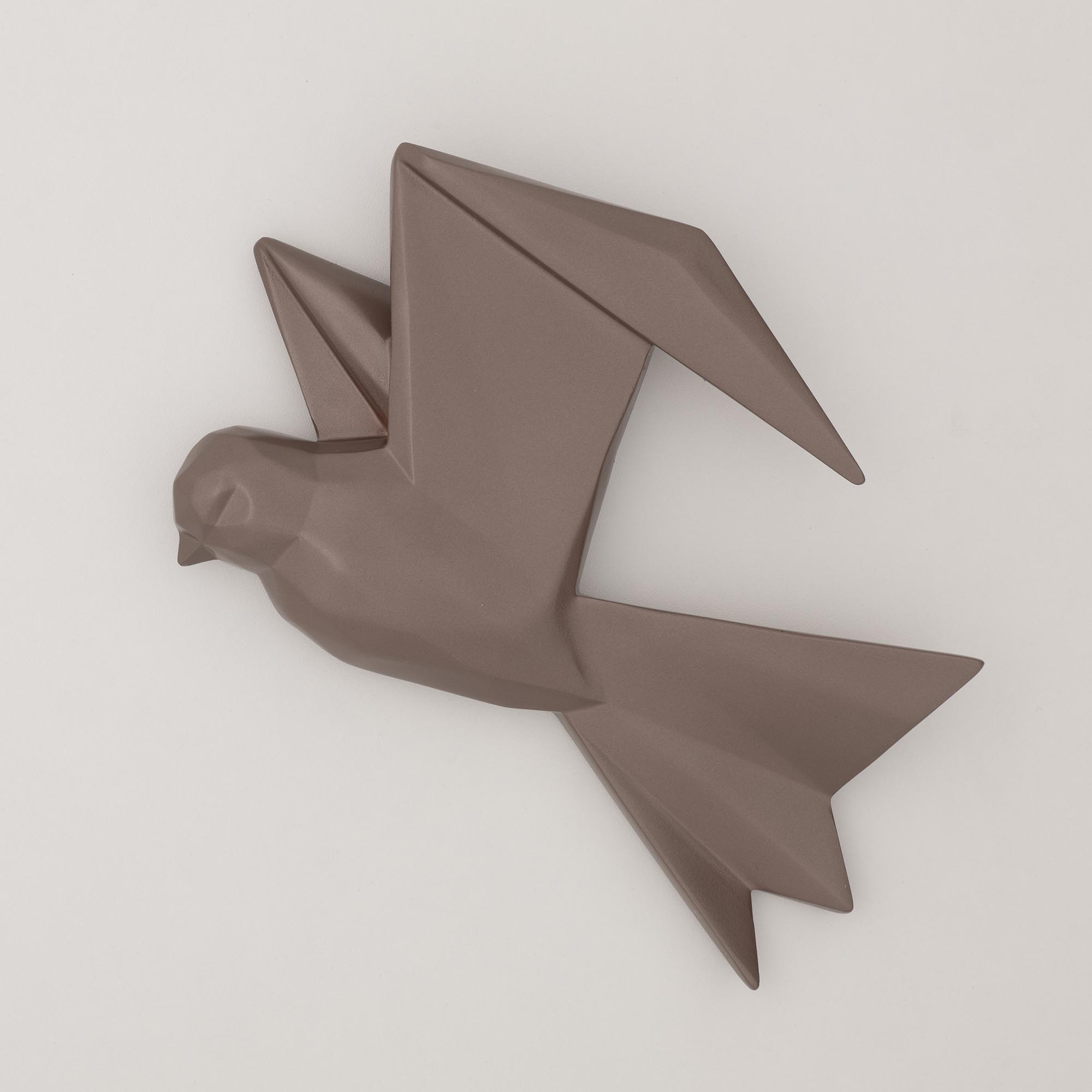 Mouette 3'lü Dekoratif Kuş Taupe