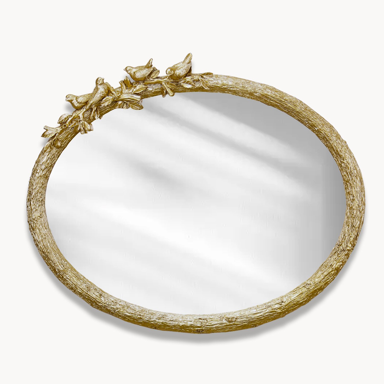 Bird figure Mirror Gold