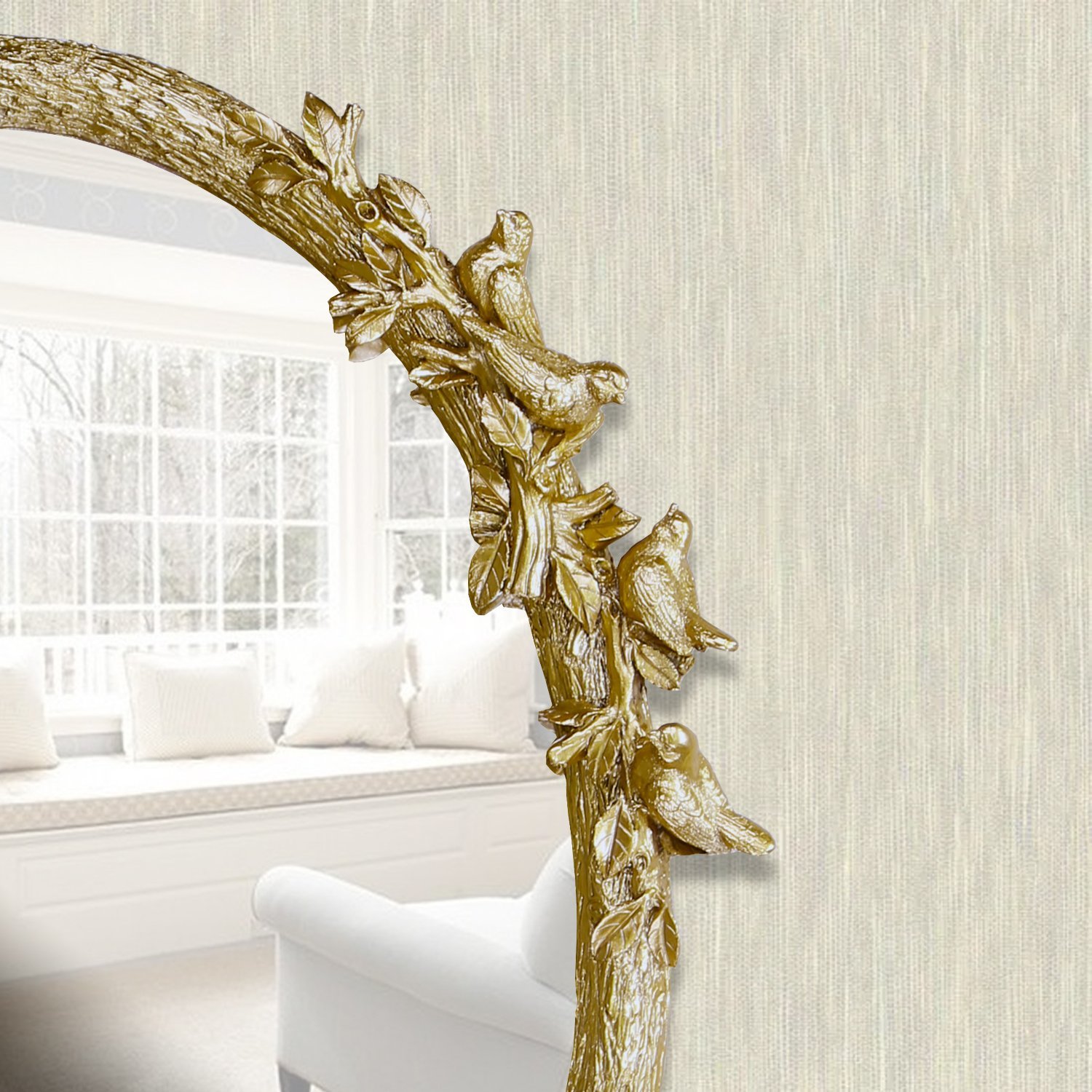 Bird figure Mirror Gold