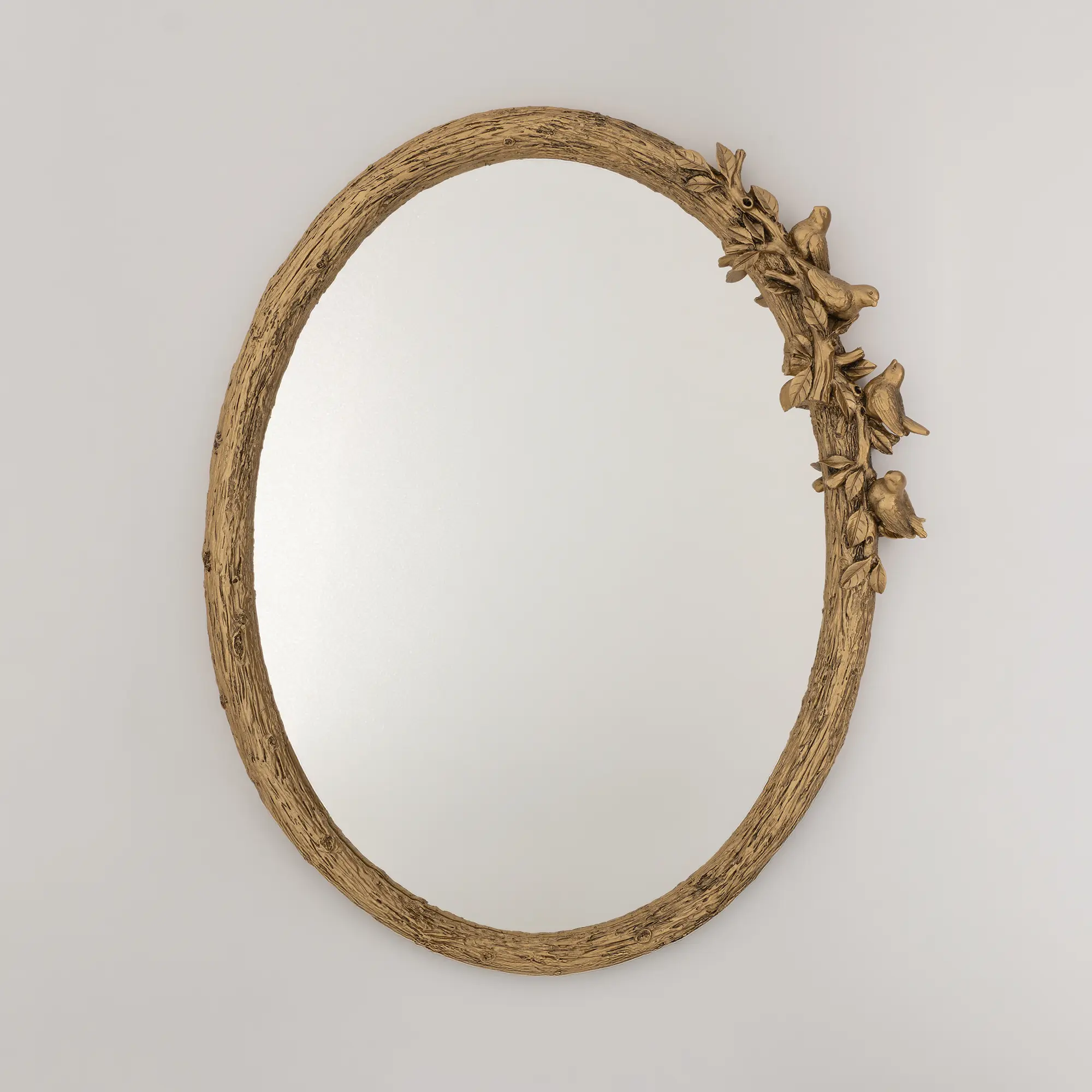 Bird figure Mirror Gold