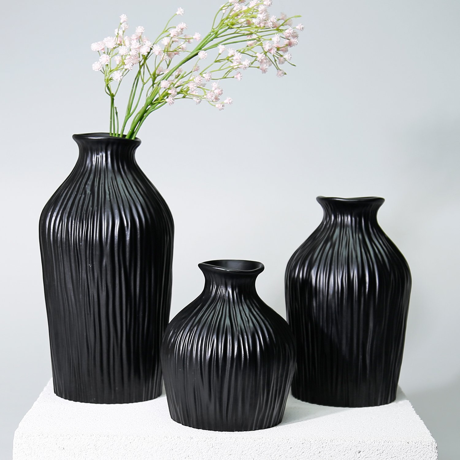 Dublin Büyük Vazo Siyah