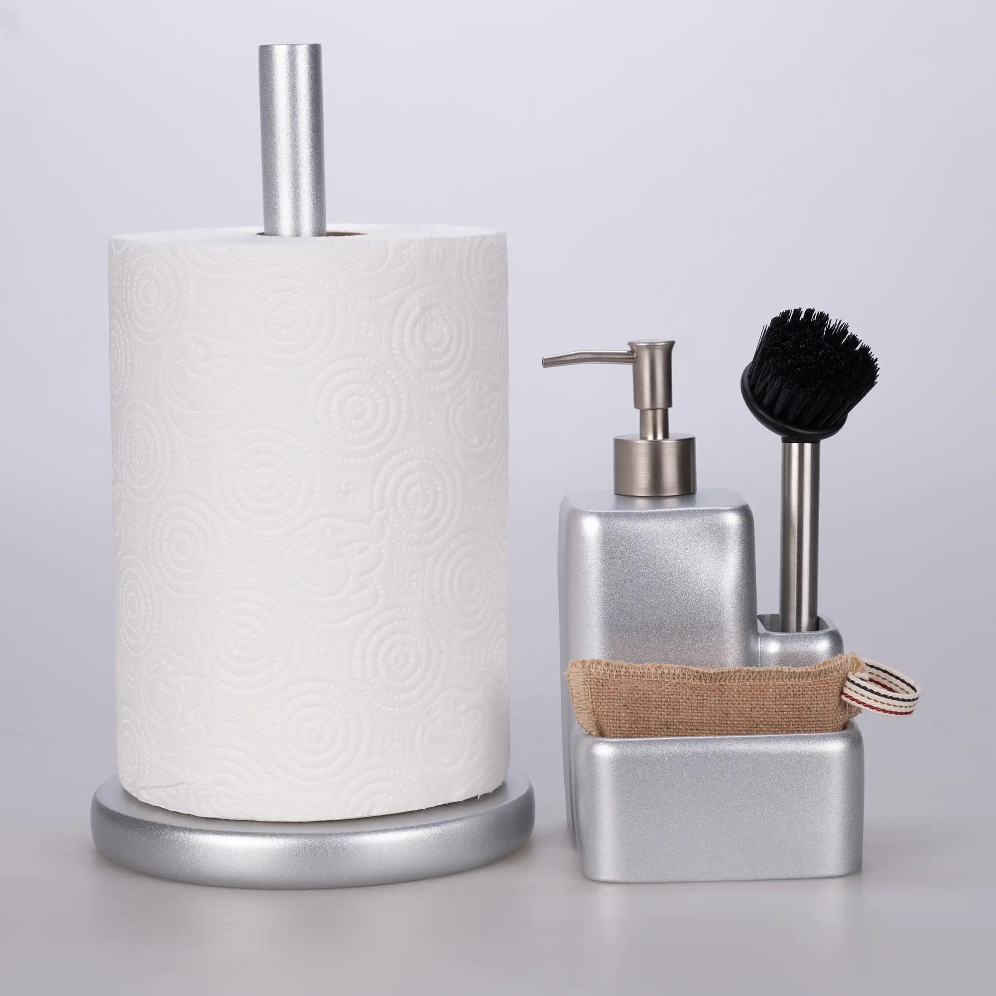 Marley Fırçalı Sıvılı Süngerlik Gümüş