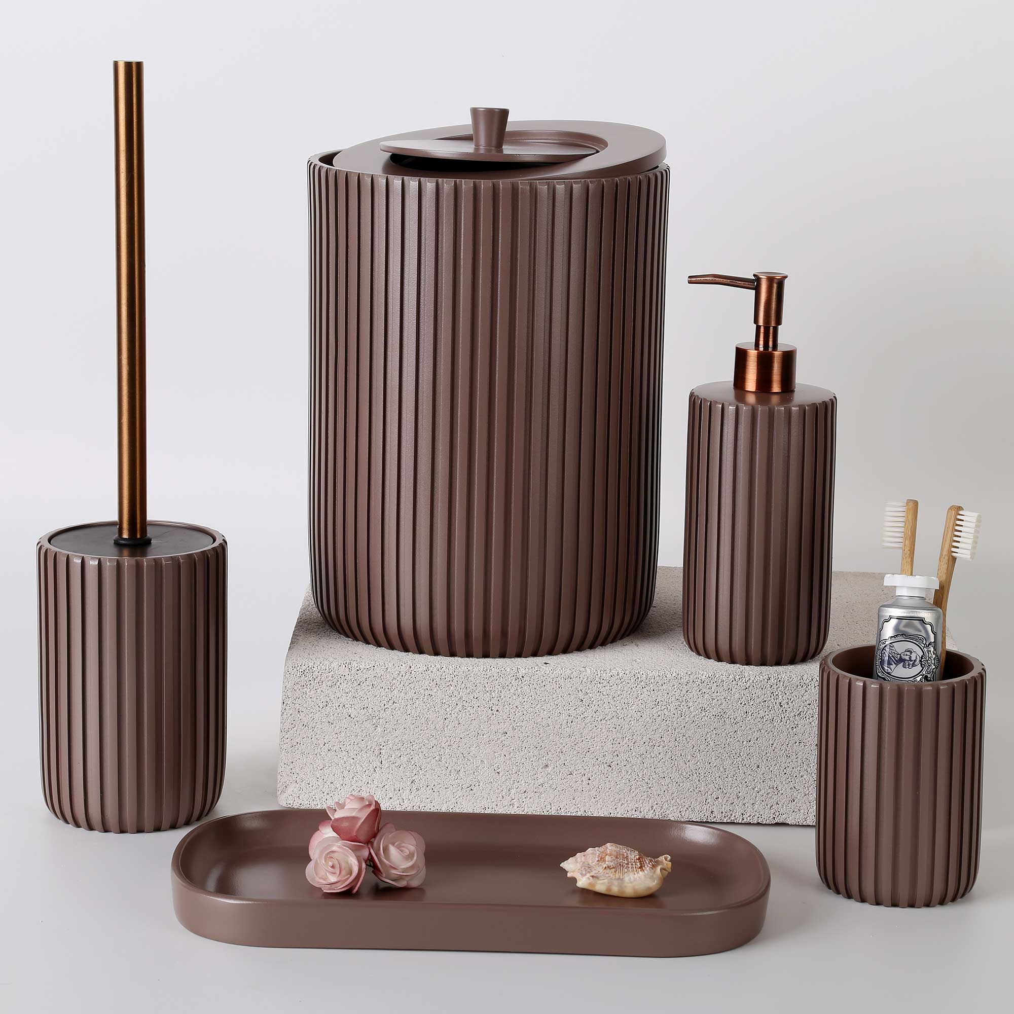 Aura Banyo Seti Taupe