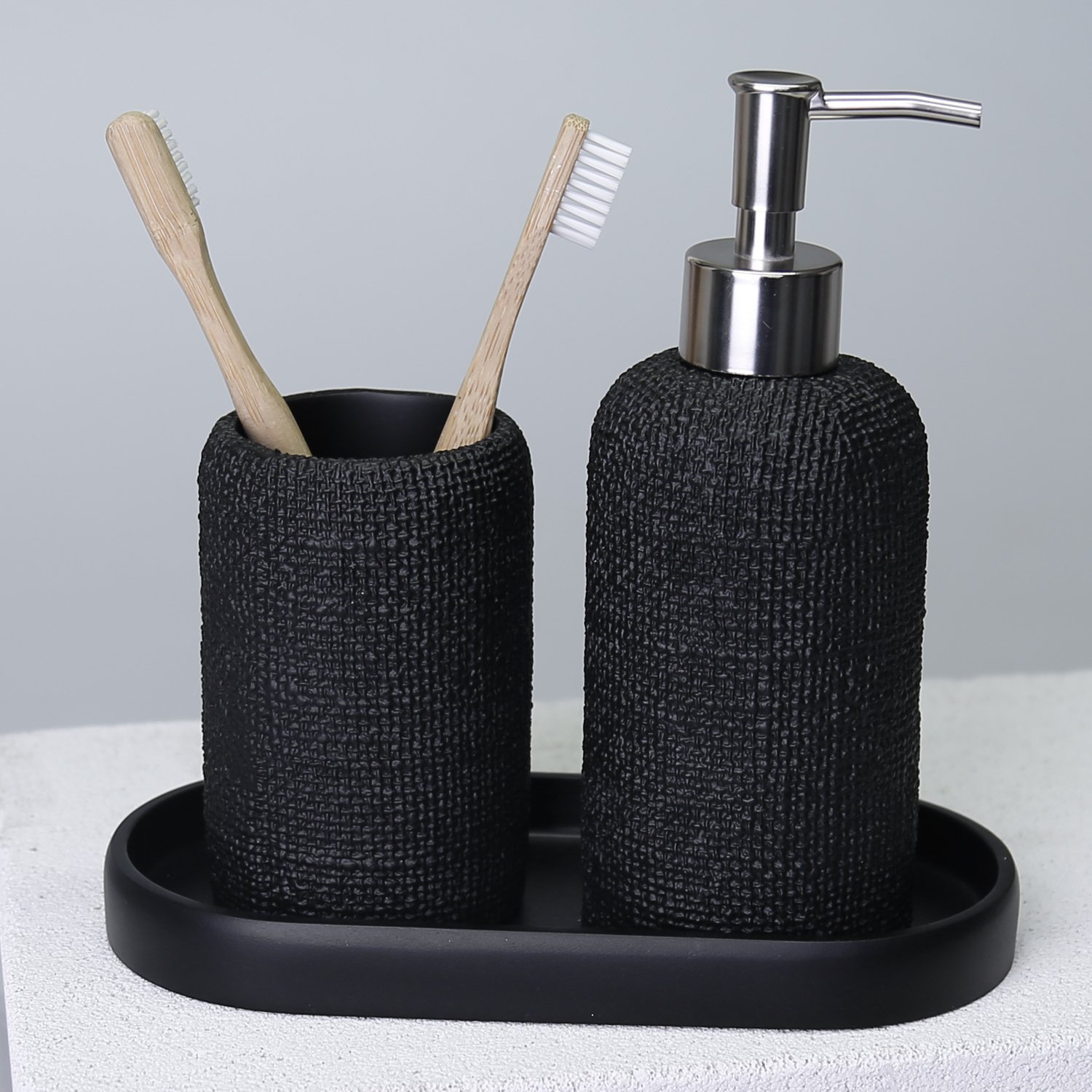 Natural Banyo Seti Siyah