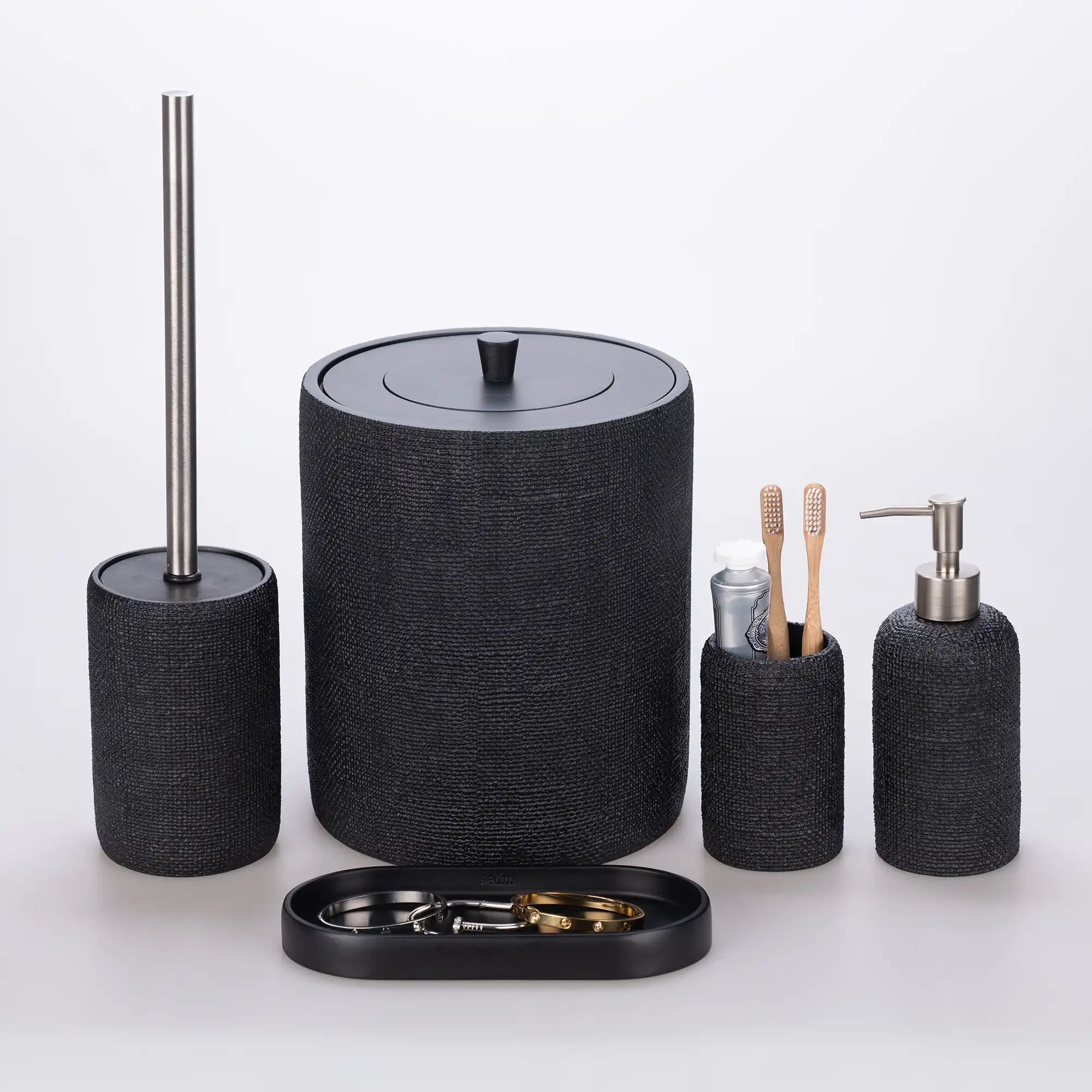 Natural Banyo Seti Siyah